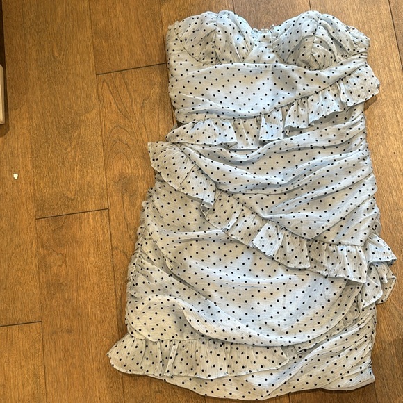 NWT HELLO MOLLY MIMOSA TIME DRESS‎ BLUE xs - Picture 4 of 11